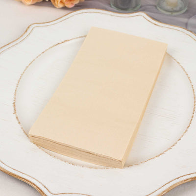 50-Pack Paper Napkins Beige - Soft Disposable 2-Ply Dinner Napkins for Weddings - Napkins