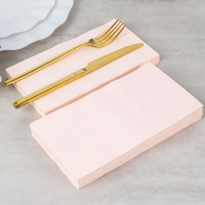 50-Pack Paper Napkins Blush - Soft Disposable 2-Ply Dinner Napkins for Weddings - Napkins