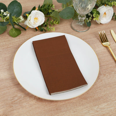 50-Pack Paper Napkins Cinnamon Brown - Soft Disposable 2-Ply Dinner Napkins for Weddings - Napkins