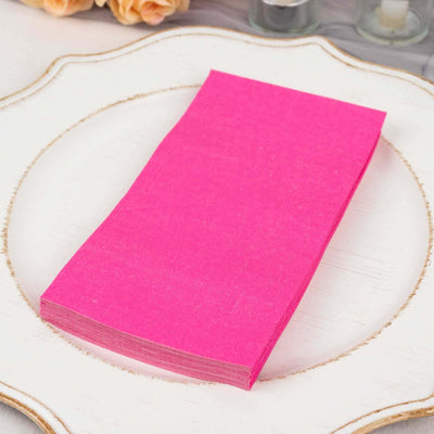 50-Pack Paper Napkins Fuchsia - Soft Disposable 2-Ply Dinner Napkins for Weddings - Napkins
