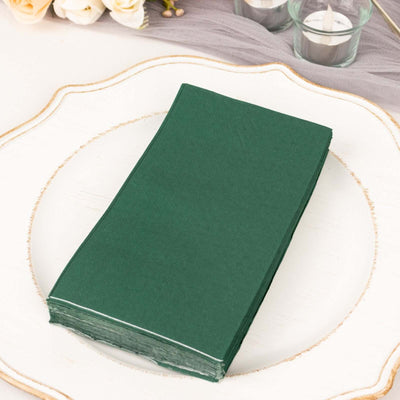 50-Pack Paper Napkins Hunter Emerald Green - Soft Disposable 2-Ply Dinner Napkins for Weddings - Napkins