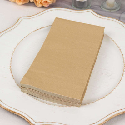 50-Pack Paper Napkins Natural - Soft Disposable 2-Ply Dinner Napkins for Weddings - Napkins