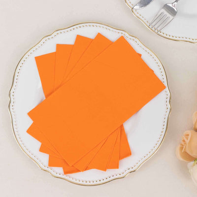 50-Pack Paper Napkins Orange - Soft Disposable 2-Ply Dinner Napkins for Weddings - Napkins