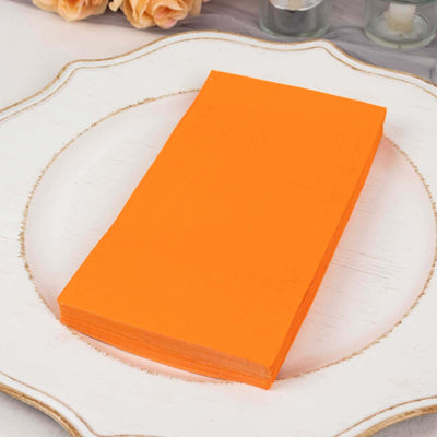 50-Pack Paper Napkins Orange - Soft Disposable 2-Ply Dinner Napkins for Weddings - Napkins