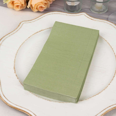 50-Pack Paper Napkins Sage Green - Soft Disposable 2-Ply Dinner Napkins for Weddings - Napkins