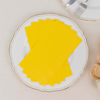 50-Pack Paper Napkins Yellow - Soft Disposable 2-Ply Dinner Napkins for Weddings - Napkins