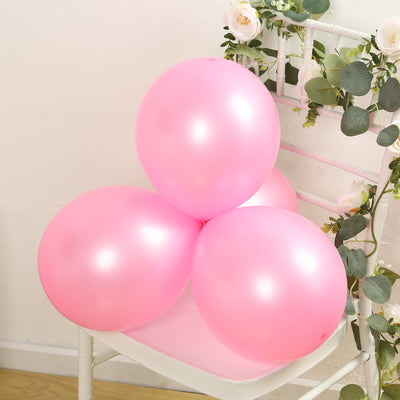 50 Pack Pink Biodegradable Balloons 12’’ Thickened Extra Strong Eco-friendly Latex Helium Party Balloons - Decorations