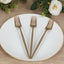 50-Pack Plastic Forks Gold - Premium Disposable Heavy Duty Sleek Dinner Flatware