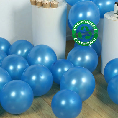 50 Pack Royal Blue Biodegradable Balloons 12’’ Thickened Extra Strong Eco-friendly Latex Helium Party Balloons