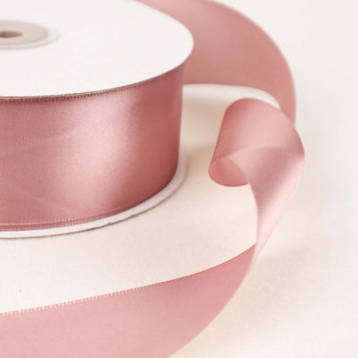 50 Yards 1.5’’ Dusty Rose Single Face Decorative Satin Ribbon - Ribbons