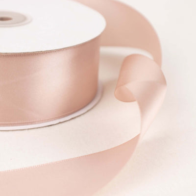 50 Yards 1.5’’ Nude Single Face Decorative Satin Ribbon - Ribbons