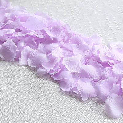 500-Pack Rose Petals Round Design Lavender Lilac Silk Confetti - Decorative Scatters for Tables and Floors - Silk