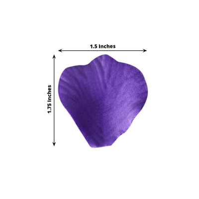 500-Pack Rose Petals Round Design Purple Silk Confetti - Decorative Scatters for Tables and Floors - Silk Flowers