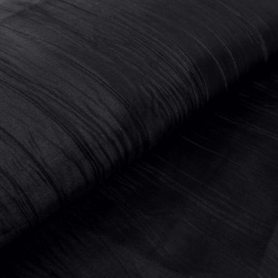 54’’x10 Yards Black Accordion Crinkle Taffeta Fabric Bolt - Fabrics