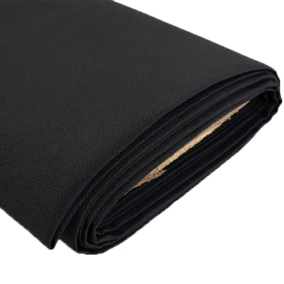 54’’x10 Yards Premium Polyester Black Fabric Bolt DIY Craft Fabric Roll for Upholstery Curtains and Event Decor