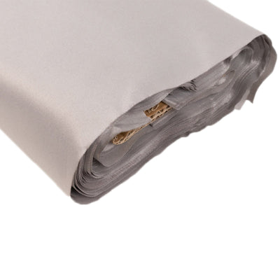 54’’x10 Yards Silver Lamour Satin Fabric Bolt Heavy Matte Satin Fabric By The Yard - Fabrics