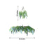 55" Artificial Silk Wisteria Vine Round Hanging Canopy in Dusty & Light Blue, Draping Garland Flower Chandelier With Interchangeable Branches
