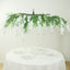 55" White Artificial Silk Wisteria Vine Round Hanging Canopy, Draping Garland Flower Chandelier With Interchangeable Branches