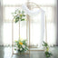 5ft Gold Metal Wedding Arch Chiara Backdrop Stand Floral Display Frame With Round Top