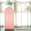 5ft Matte Dusty Rose Spandex Fitted Chiara Backdrop Stand Cover For Round Top Wedding Arch