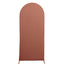 5ft Matte Terracotta (Rust) Spandex Fitted Chiara Backdrop Stand Cover For Round Top Wedding Arch