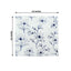 50-Pack Paper Cocktail Napkins with Blue Magnolia Flowers Print White - Highly 2 Ply Absorbent Soft Napkins for Beverages