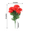 12 Bushes Red Artificial Silk Chrysanthemum Flower Bouquets