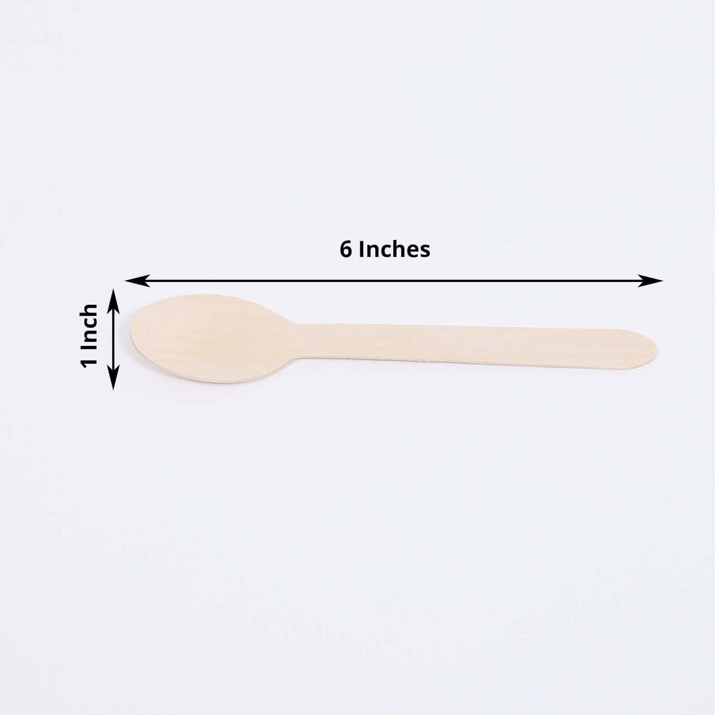 100-Pack Birchwood Spoons Natural - Eco Friendly Biodegradable Wooden Utensils for Rustic Themes & Outdoor Parties 6"