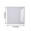 10-Pack Dessert Plates Square Design with Wide Rim Glossy Clear - Plastic Disposable Plates for Events 6"