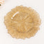 6-Pack Acrylic Plastic Round Charger Plates 13" in Amber Gold with Reef Design, Dinner Charger Tableware