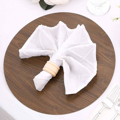 6-Pack Disposable Table Placemats in Brown with Walnut Wood Design - Cardboard Placemats for Rustic & Farmhouse Themes