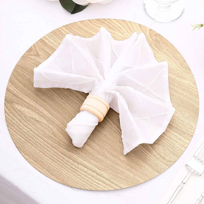 6-Pack Disposable Table Placemats in Natural with Walnut Wood Design - Cardboard Placemats for Rustic & Farmhouse