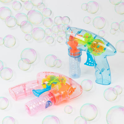 6-Pack LED Bubble Guns Party Favor Bubbles with Solution & Refillable Bottles â€“ Fun Favors for Weddings Kids Parties