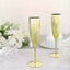 6-Pack Plastic Champagne Flutes in Metallic Gold - Classy Disposable Champagne Glasses for Toasting & Cocktail Parties 5oz