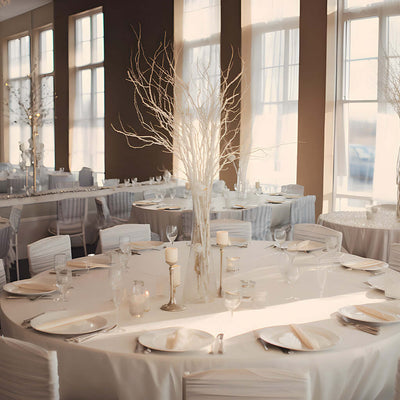 6-Pack Natural Birch Tree Branches 46’’ White - Versatile Extra Long Decorative Dried Willow Twigs Sticks for Vase