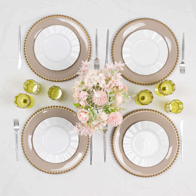 6-Pack Plastic Cocktail Tumblers Green Transparent Crystal Cut Style - Shatterproof Highball Glasses 14oz - Drinkware