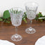 6 Pack Shatterproof Plastic Cocktail Glasses Clear with Embossed Leaf Pattern, 10oz Reusable Wine Glasses - 8"