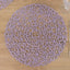 6-Pack Table Placemats Woven Fiber Design Lavender Lilac Round - Disposable Mats for Dining and Events 15"