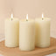 6-Pack Unscented Dripless Pillar Candles â€“ 3’’x6’’ Ivory Paraffin Wax with Smokeless Cotton Wicks Clean &