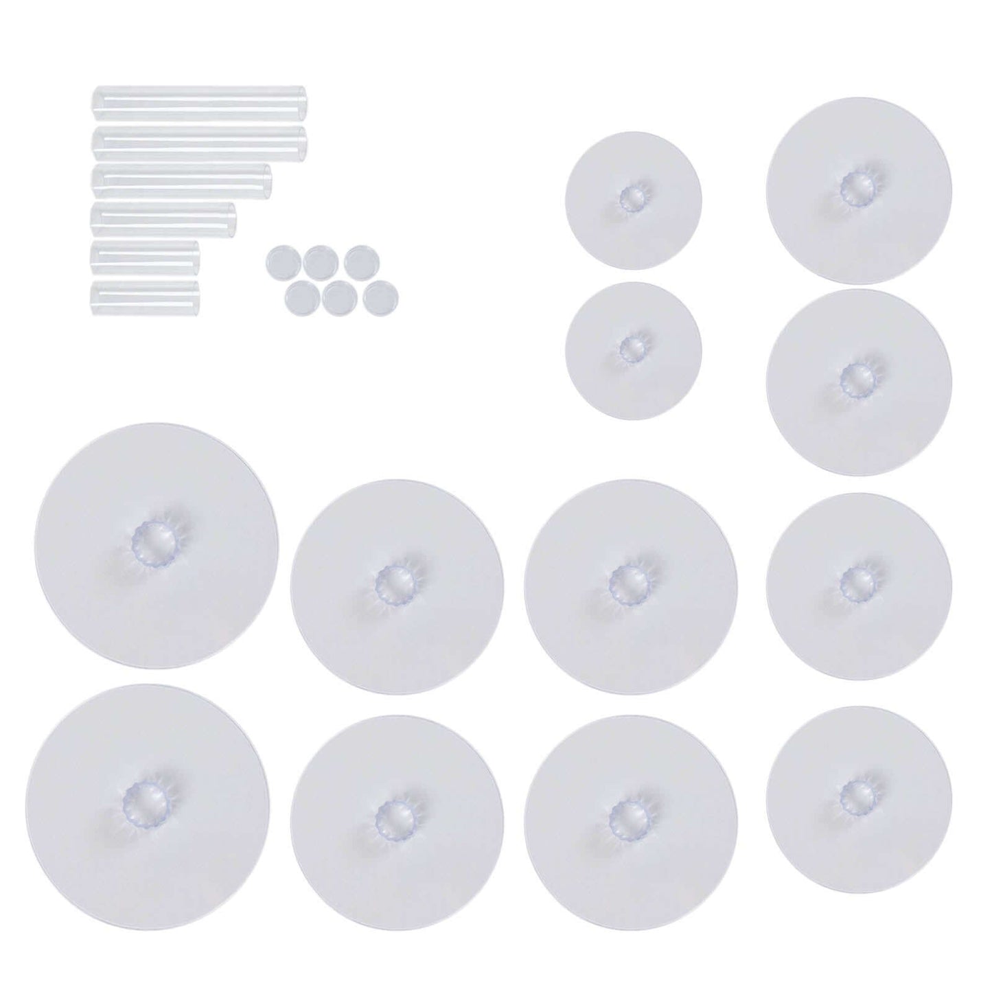 6-Tier Acrylic Cake Stand Set Clear - Assorted Sizes for Buffet Party Tables