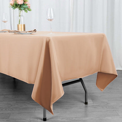 Premium Polyester 60"x102" Rectangle Tablecloth Nude - Durable 220GSM Wrinkle-Resistant Table Cover