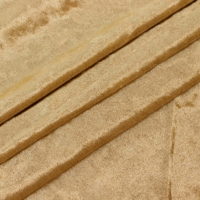 65"x5 Yards Champagne Crushed Velvet Fabric Bolt, DIY Craft Fabric Roll