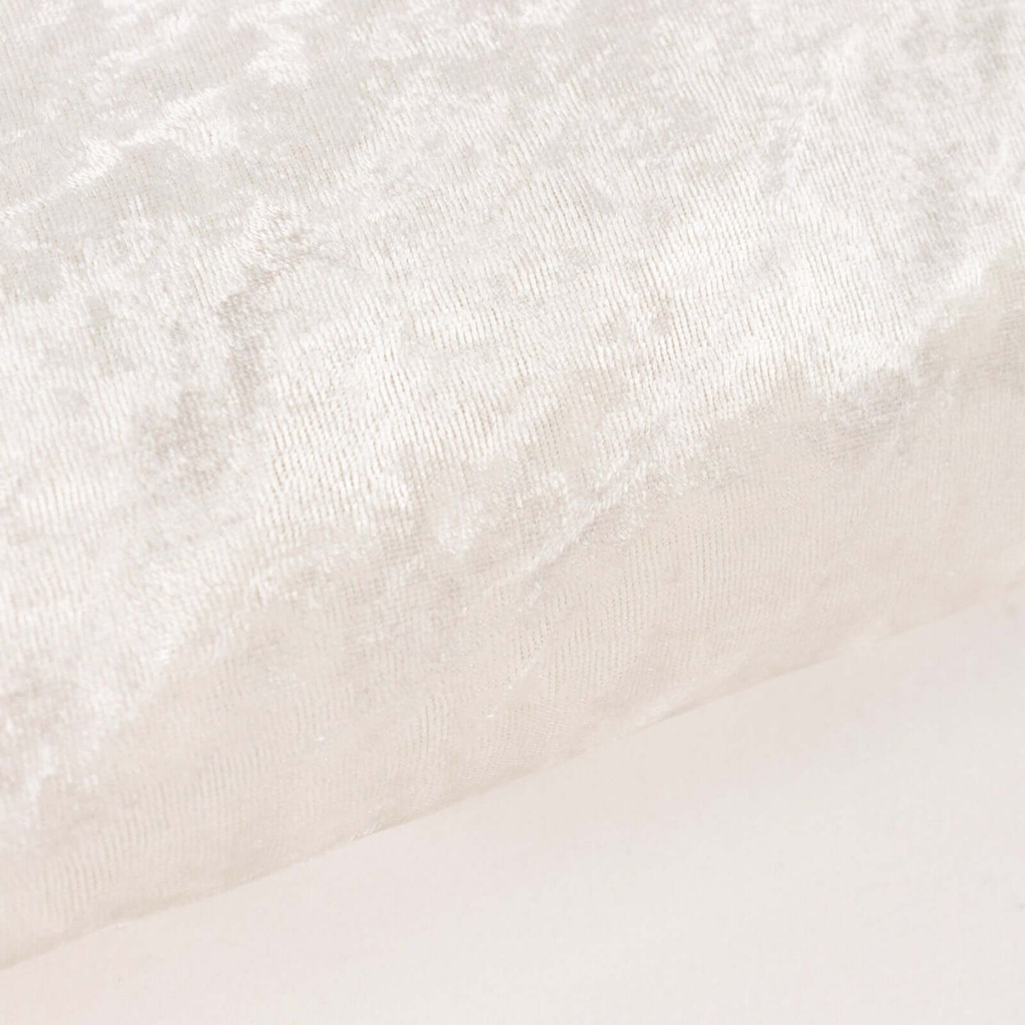 65"x5 Yards Ivory Crushed Velvet Fabric Bolt, DIY Craft Fabric Roll