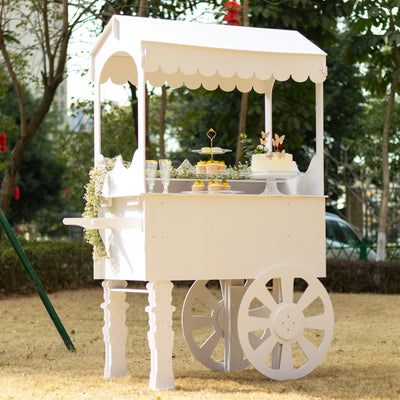 6ft Dessert Cart Display Stand with Wheels for Party Decorated Candy Cart for Birthdays Weddings - Furniture