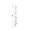 2-Pack Garland String Lights Jasmine Silk Flower Design White Warm White - Battery Operated Hanging DÃ©cor 6ft