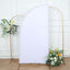 6ft Matte White Spandex Half Moon Chiara Backdrop Stand Cover, Custom Fitted Wedding Arch Cover