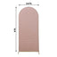 6ft Rose Gold Shimmer Tinsel Spandex Chiara Backdrop Stand Cover For Fitted Round Top Wedding Arch