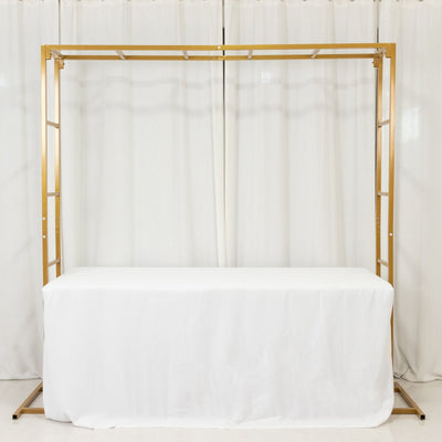 6ftx6ft Gold Square Arbor - Freestanding 6’ High Over the Table Stand Backdrop Stand with Double Frame for Floral