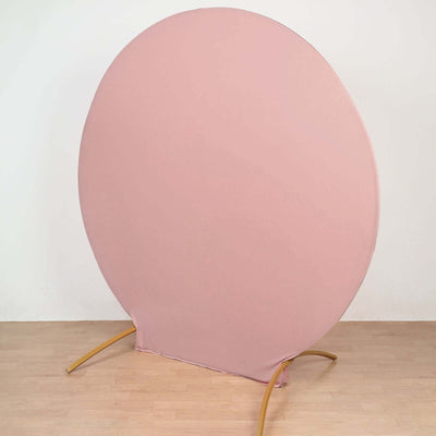 7.5ft Matte Dusty Rose Round Spandex Fit Party Backdrop Stand Cover