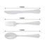 24-Pack Plastic Silverware Set with Fan Flared Tip Handle Clear - Heavy Duty Disposable Utensils 7"